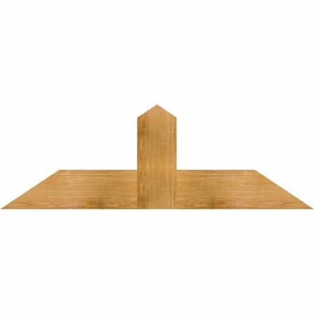 Ekena Millwork Portland Rough Sawn Timber Gable Bracket, Western Red Cedar, 48"W x 16"H x 2"D x 6"F, 8/12 Pitch GBW048X16X0206POR00RWR